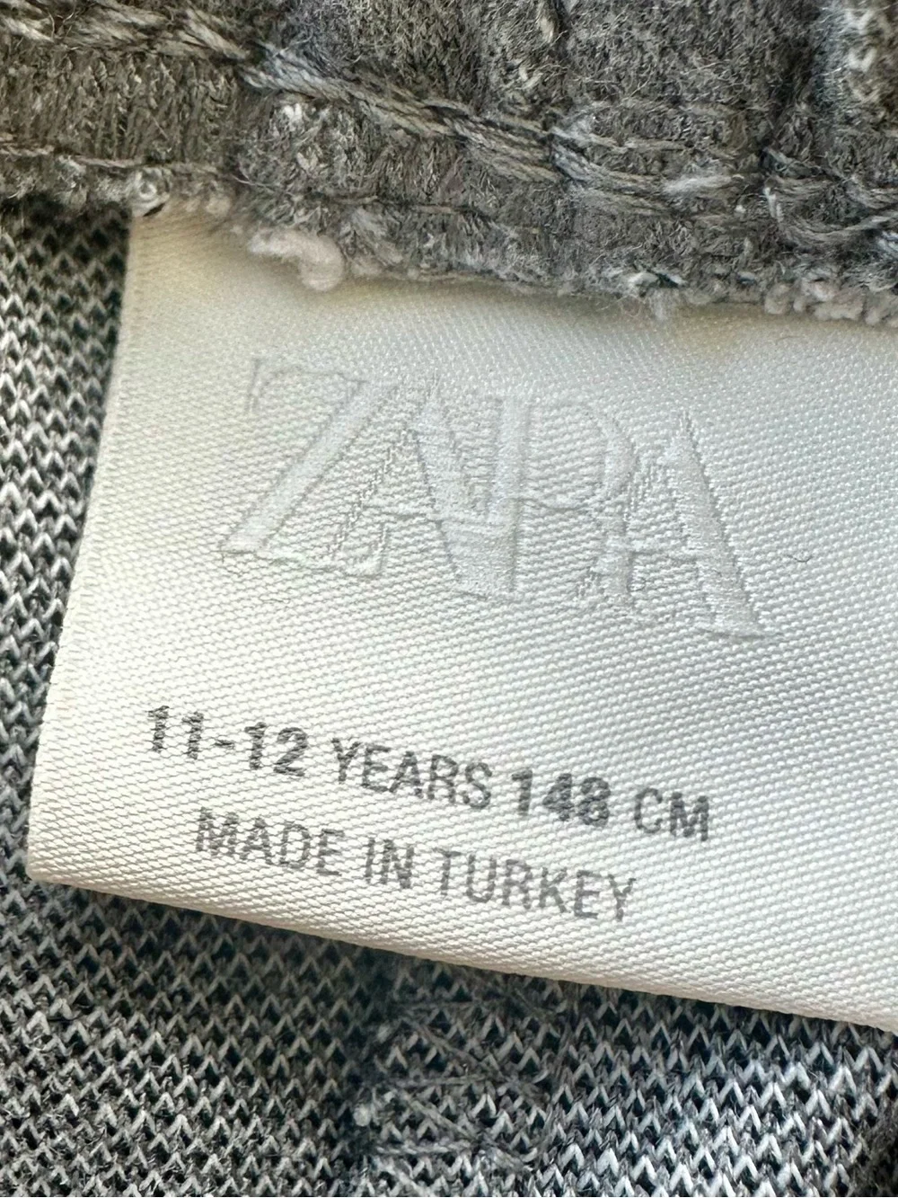 Zara Kids Grey Pinstripe Elastic-Waist Joggers